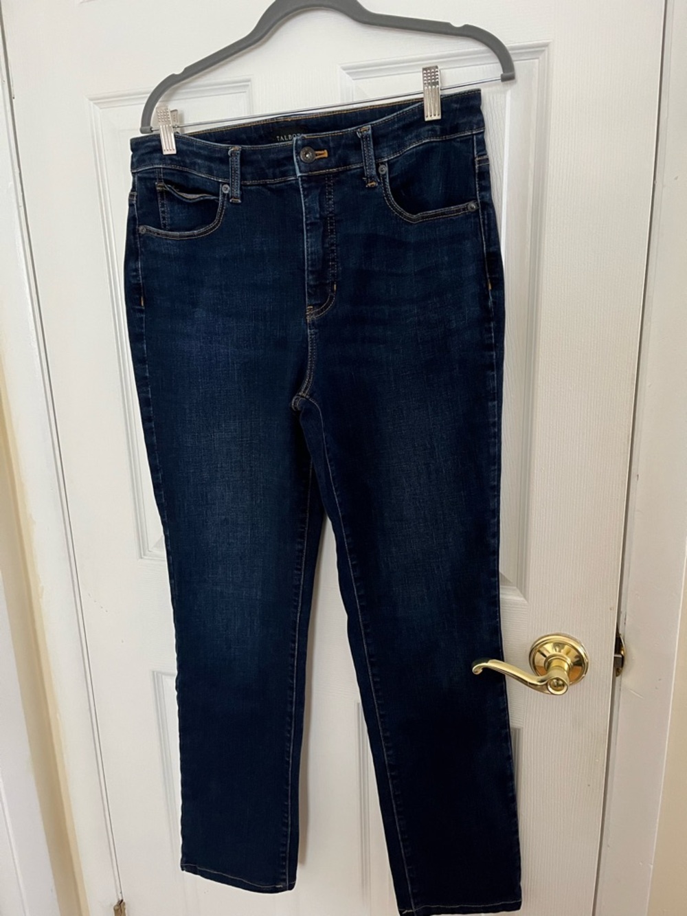 Talbots Women's Dark Blue Straight-Leg Jeans